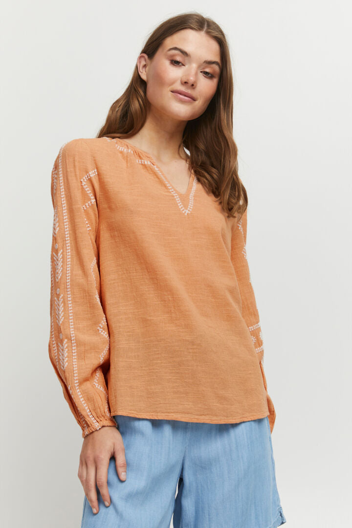 B.Young Toast Embroidered Blouse