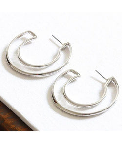 Big Metal London Silver Emma Circle Hoop Earrings