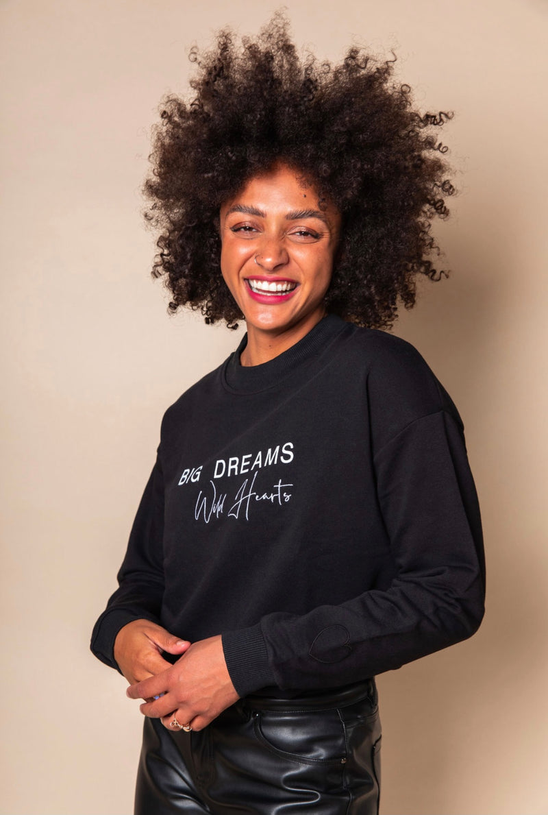SORELLE - Black Big Dreams Wild Hearts Sweatshirt