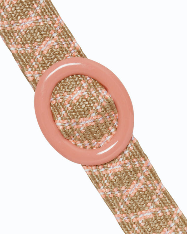 ICHI Pink Woven Belt