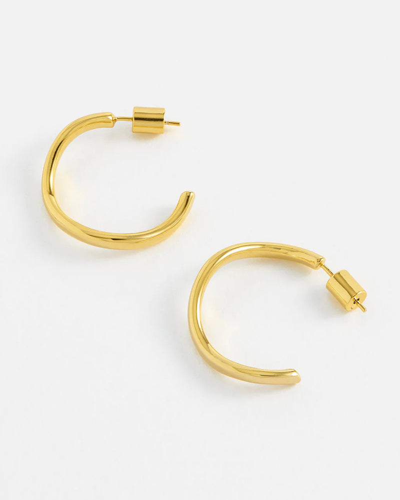 Estella Bartlett - Gold Gentle Wave Hoop Earrings