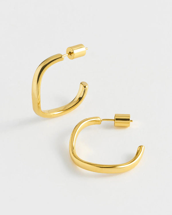 Estella Bartlett - Gold Gentle Wave Hoop Earrings