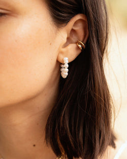 Estella Bartlett - Multi Pearl Hoop Earrings